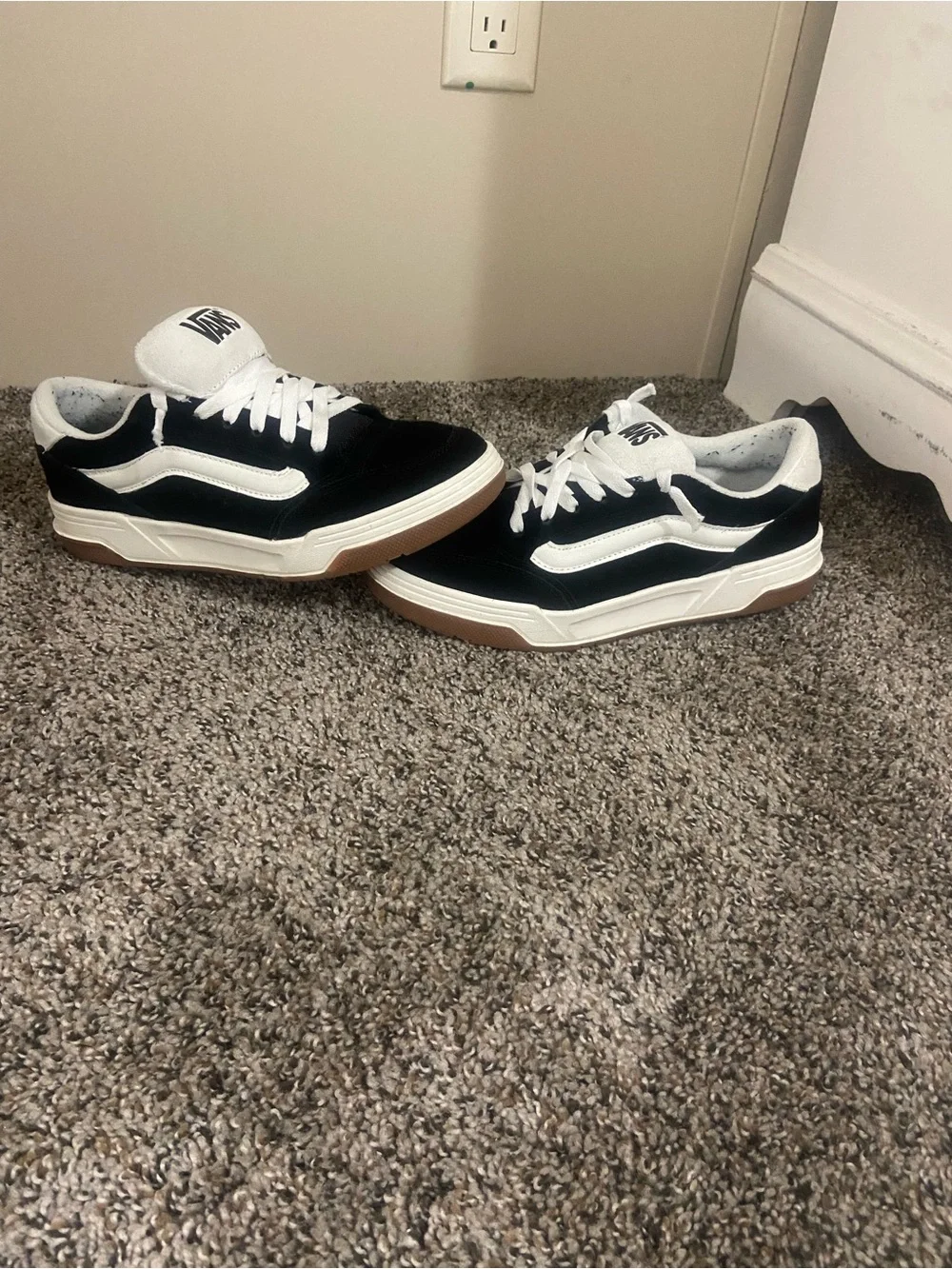 Vans Black and White Low-Top Skate Sneakers
